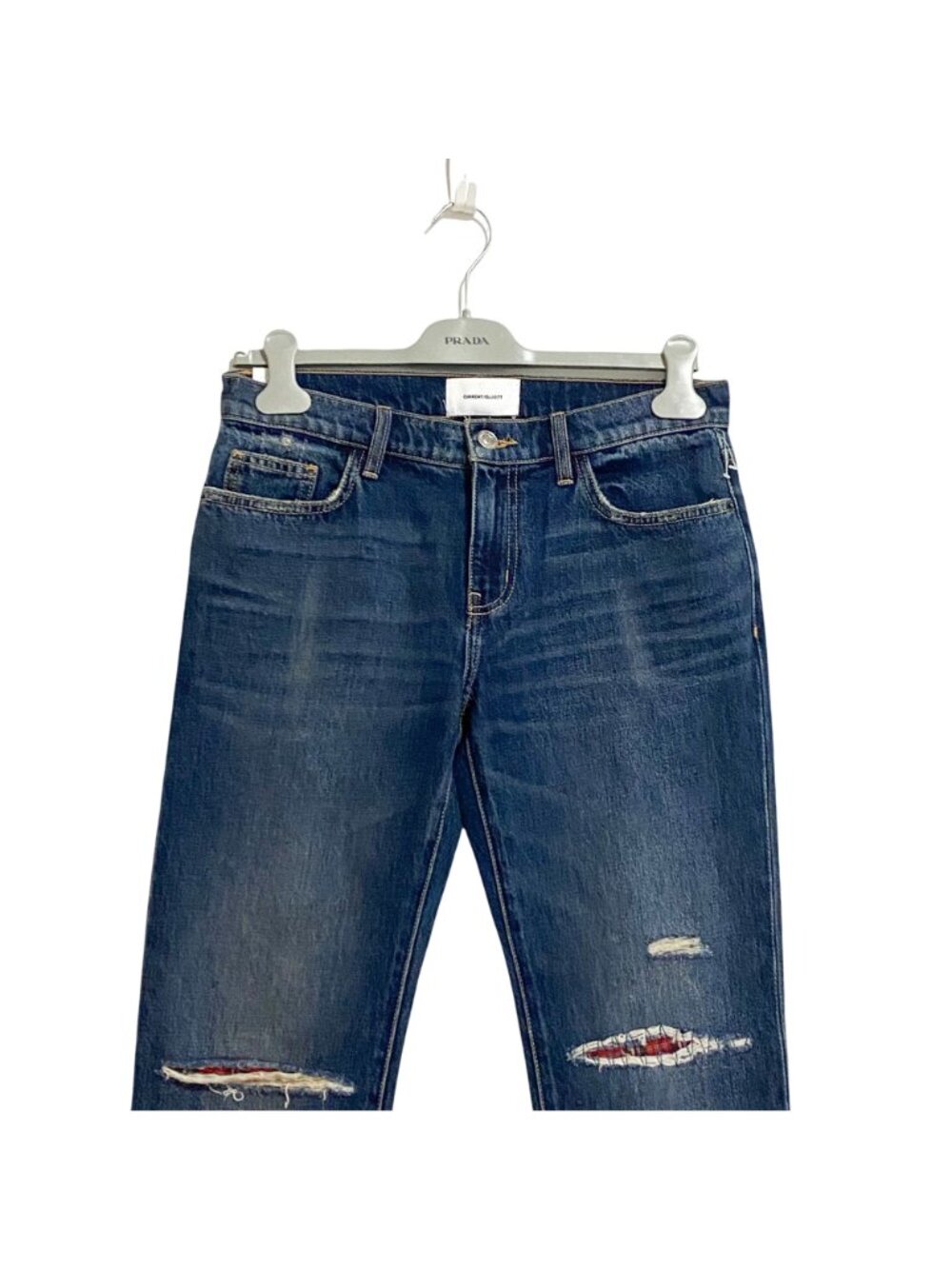 Current/Elliott The Repaired Fling Distressed Crop Jeans size 26, New with Tag - Picture 8 of 16